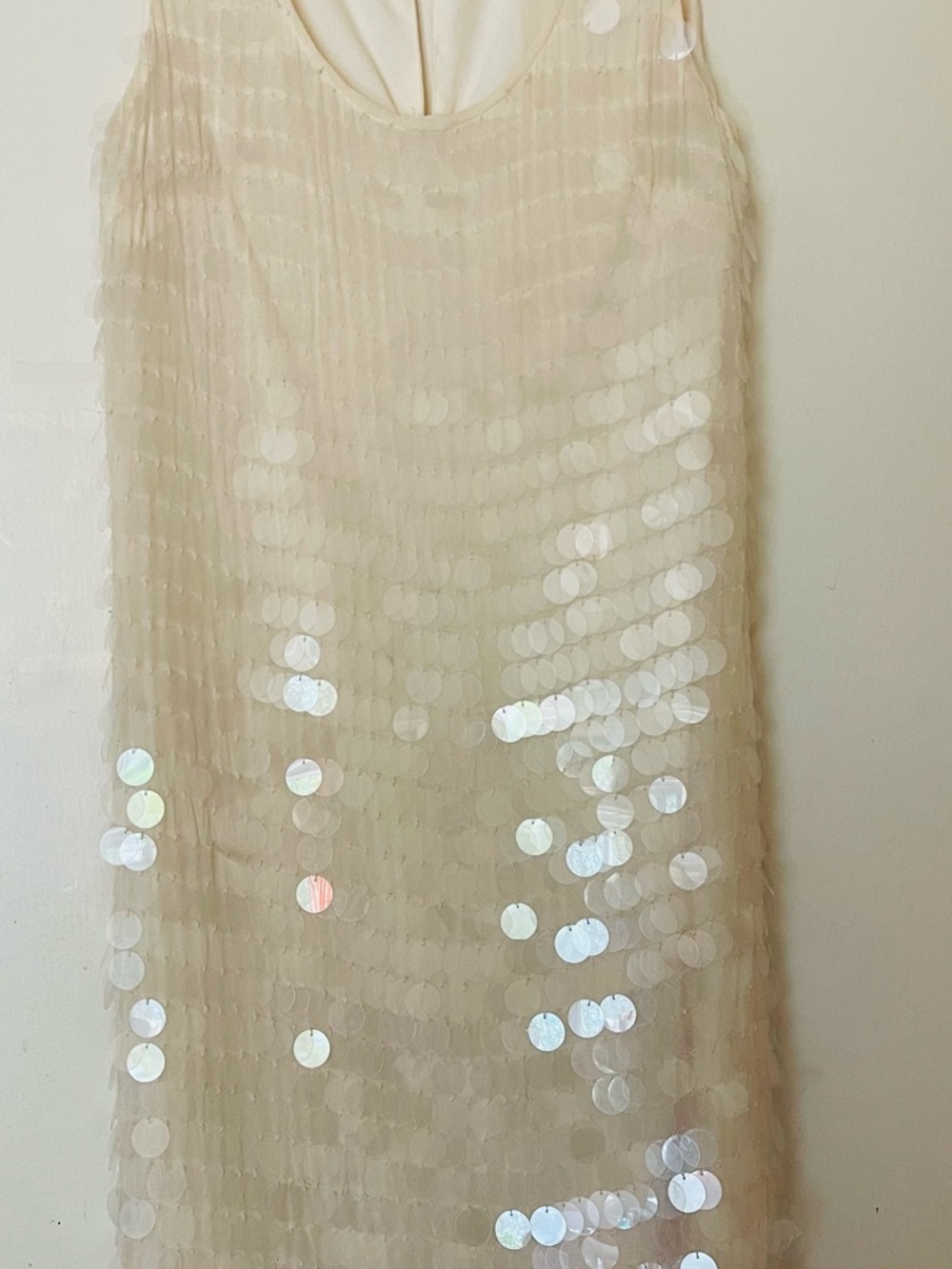 Club Monaco Ivory Sequin Midi Dress 0-2